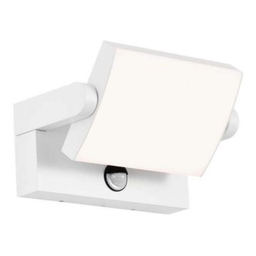 LED āra sienas gaismeklis ar sensoru, 17W, 230V, 4000K, IP65, balts
