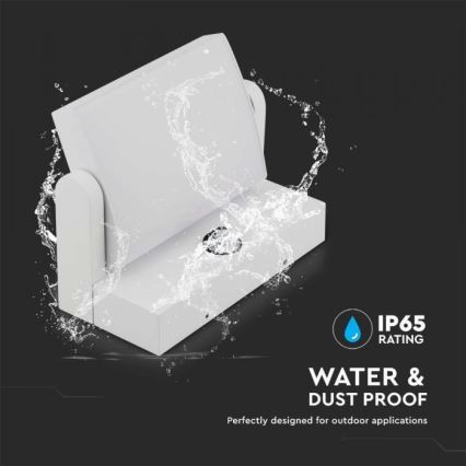LED āra sienas gaismeklis ar sensoru, 17W, 230V, 4000K, IP65, balts