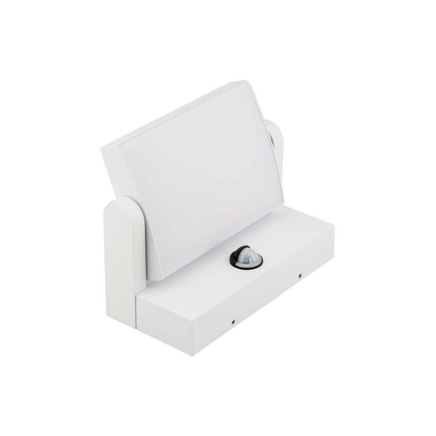 LED āra sienas gaismeklis ar sensoru, 17W, 230V, 4000K, IP65, balts