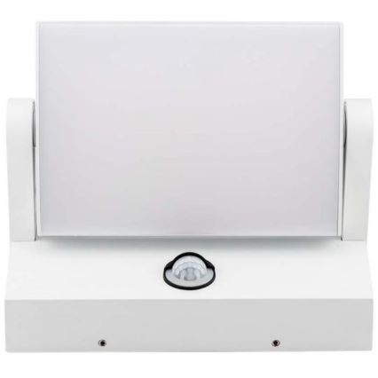 LED āra sienas gaismeklis ar sensoru, 17W, 230V, 4000K, IP65, balts