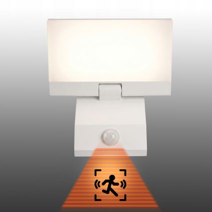 LED āra sienas gaismeklis ar kustības sensoru LED/18W/230V IP44 balts