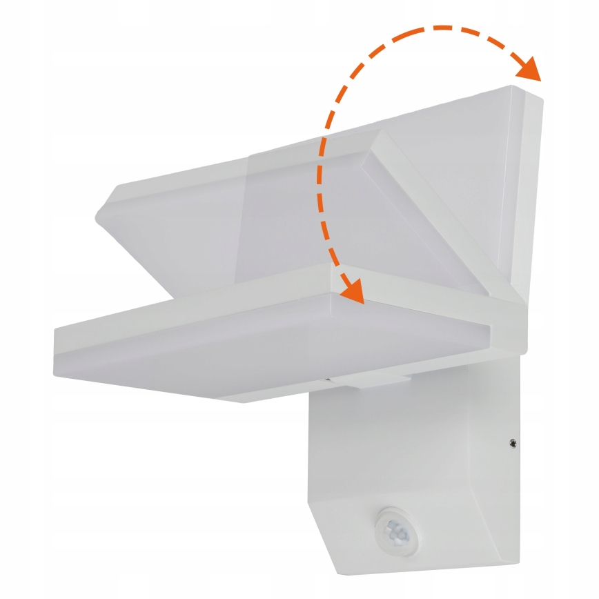 LED āra sienas gaismeklis ar kustības sensoru LED/18W/230V IP44 balts