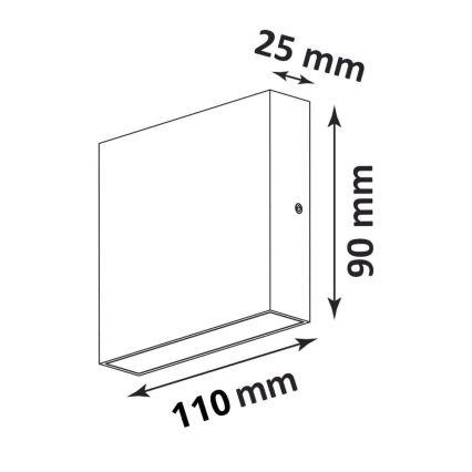 LED Āra sienas gaismeklis CHICAGO LED/3,5W/230V IP44 balts