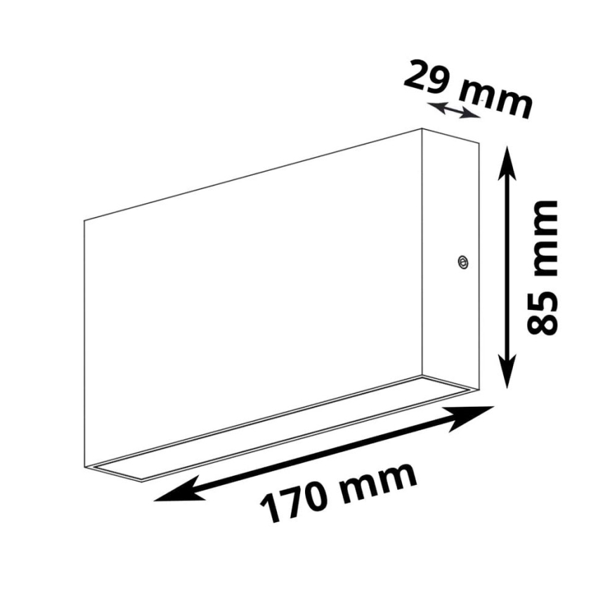 LED Outdoor wall light CHICAGO LED/5,5W/230V IP44 balts