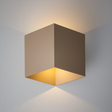 LED āra sienas gaismeklis CUBE LED/5W/230V IP54 bēšs