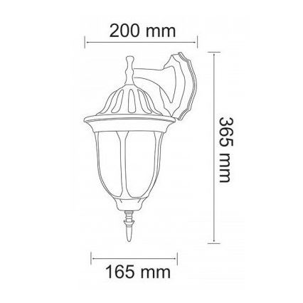 LED Āra sienas gaismeklis FLORENCJA 1xE27/10W/230V IP43