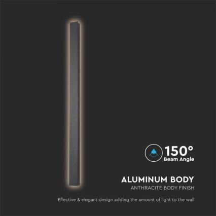 LED āra sienas gaismeklis LED/10W/230V 3000K IP65 51 cm antracīts