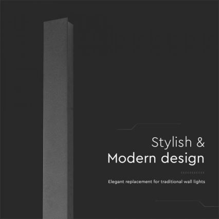 LED āra sienas gaismeklis LED/10W/230V 3000K IP65 51 cm melns