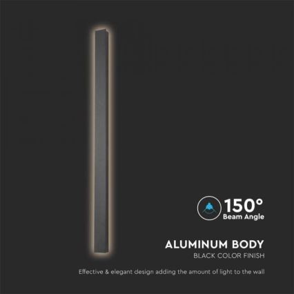 LED āra sienas gaismeklis LED/10W/230V 4000K IP65 51 cm melns