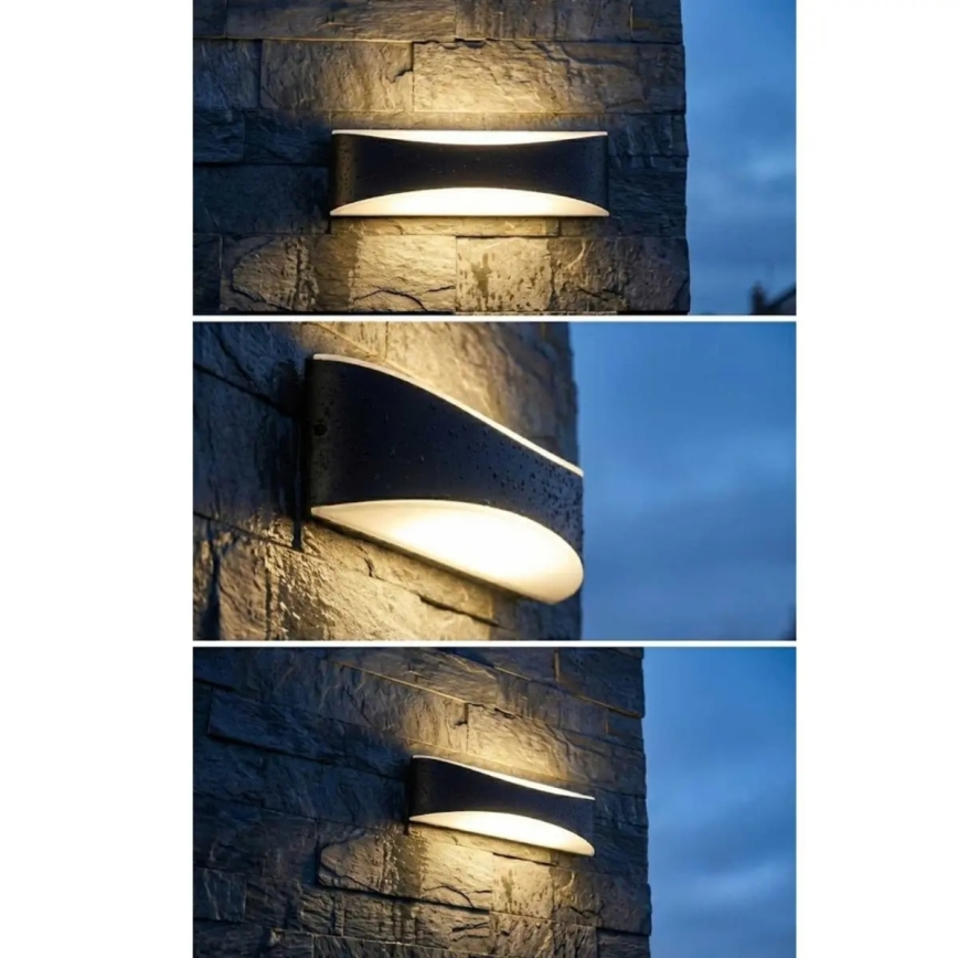 LED āra sienas gaismeklis LED/10W/230V IP65 melns