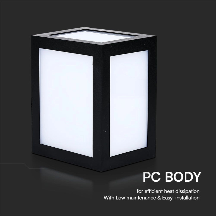 LED āra sienas gaismeklis LED/12W/230V 3000K IP65 melns