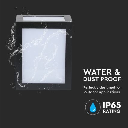 LED āra sienas gaismeklis LED/12W/230V 4000K IP65 melns