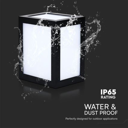 LED āra sienas gaismeklis LED/12W/230V 6400K IP65 melns