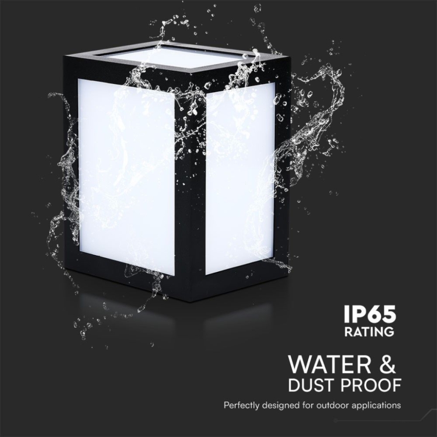 LED āra sienas gaismeklis LED/12W/230V 6400K IP65 melns