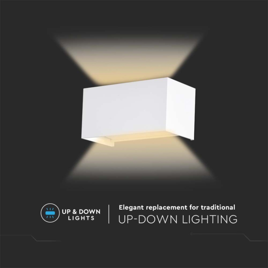 LED āra sienas gaismeklis LED/24W/230V 3000K IP65 balts