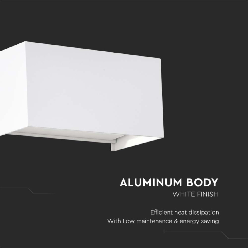 LED āra sienas gaismeklis LED/24W/230V 3000K IP65 balts
