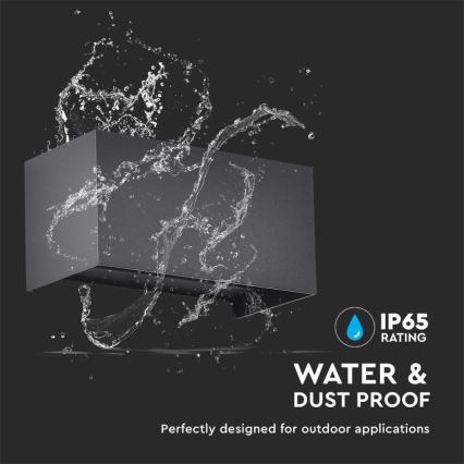 LED āra sienas gaismeklis LED/24W/230V 3000K IP65 melns