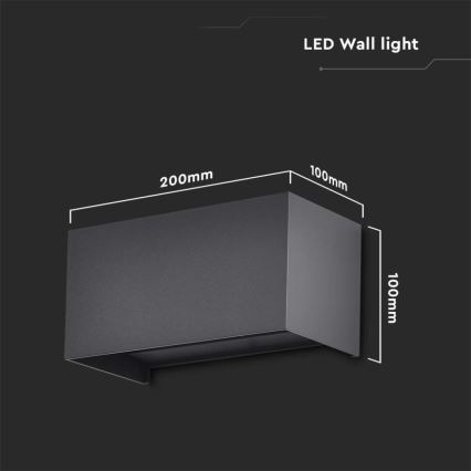 LED āra sienas gaismeklis LED/24W/230V 3000K IP65 melns