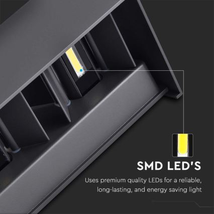LED Āra sienas gaismeklis LED/24W/230V 4000K IP65 melns