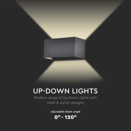 LED Āra sienas gaismeklis LED/24W/230V 4000K IP65 melns