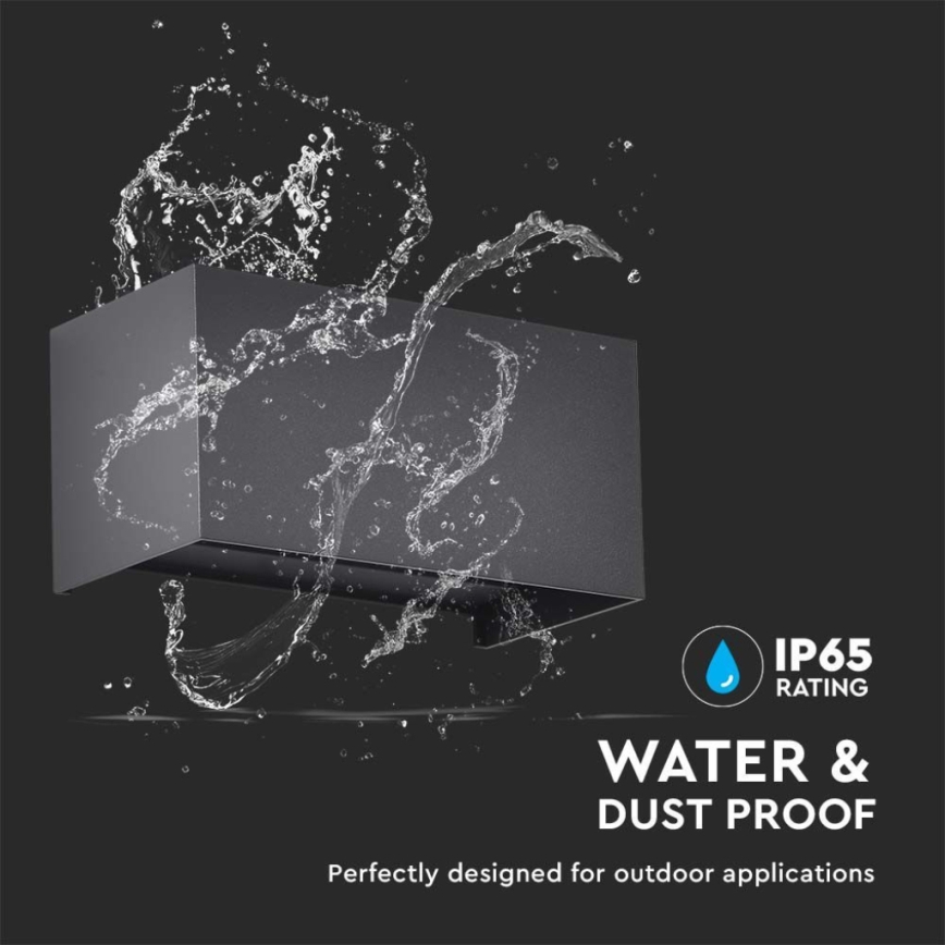 LED Āra sienas gaismeklis LED/24W/230V 4000K IP65 melns