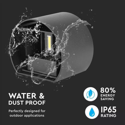 LED Āra sienas gaismeklis LED/6W/110-240V 4000K IP65