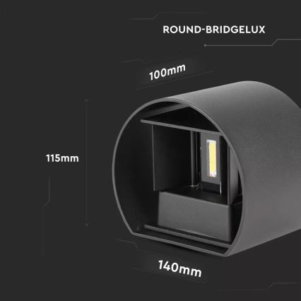 LED Āra sienas gaismeklis LED/6W/110-240V 4000K IP65