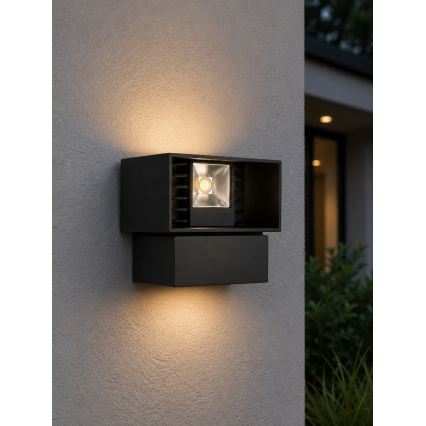 LED āra sienas gaismeklis LED/6W/230V IP54 melns