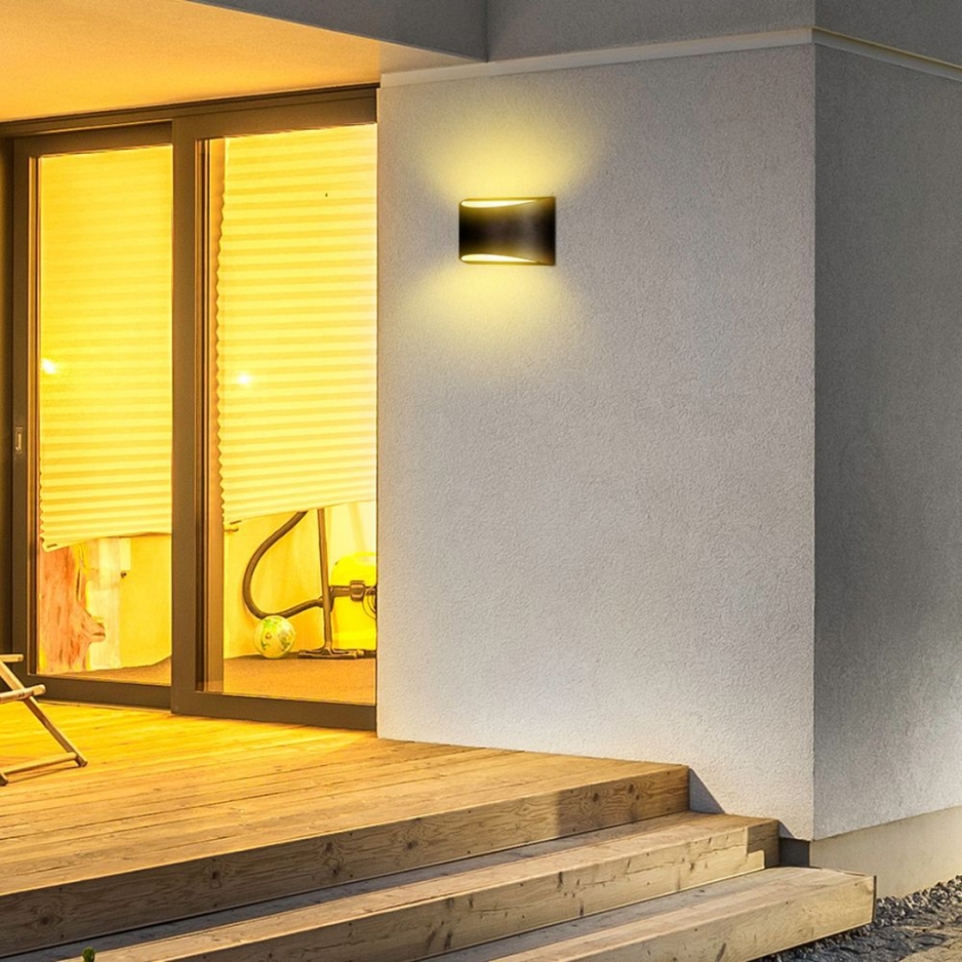 LED āra sienas gaismeklis LED/9W/230V 4000K IP54 melns