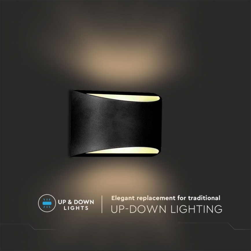 LED āra sienas gaismeklis LED/9W/230V 4000K IP54 melns