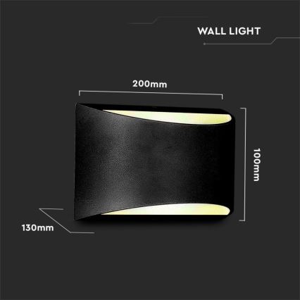 LED āra sienas gaismeklis LED/9W/230V 4000K IP54 melns