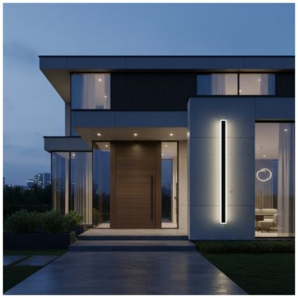 LED āra sienas gaismeklis MIRANA S LED/25W/230V 4000K IP44 120 cm melns