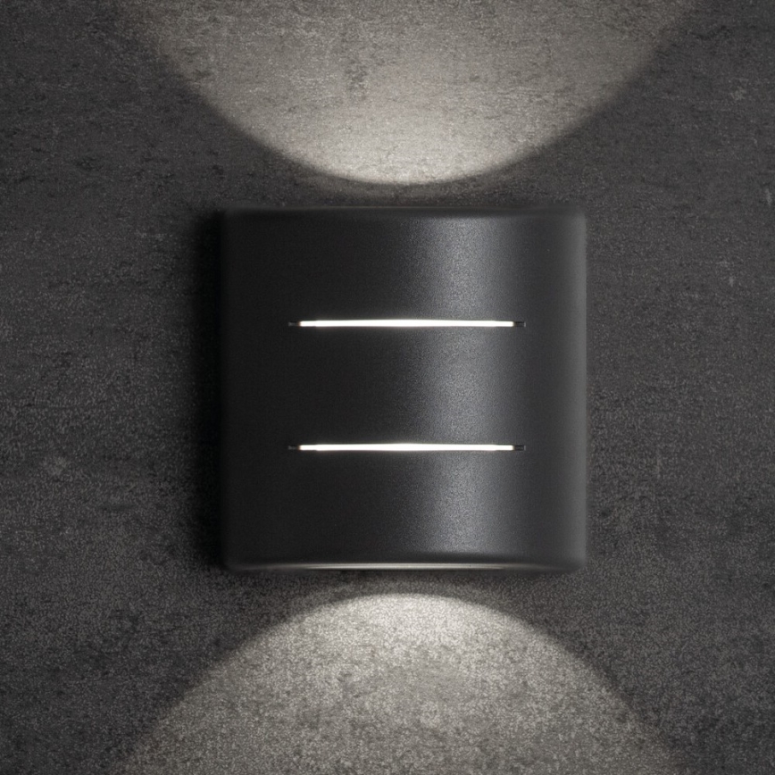 LED āra sienas gaismeklis REFAZI LED/6W/230V IP54 antracīts