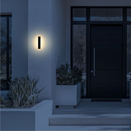 LED āra sienas gaismeklis WOW LED/10W/230V 3000/4000/6500K 30 cm IP54 melns