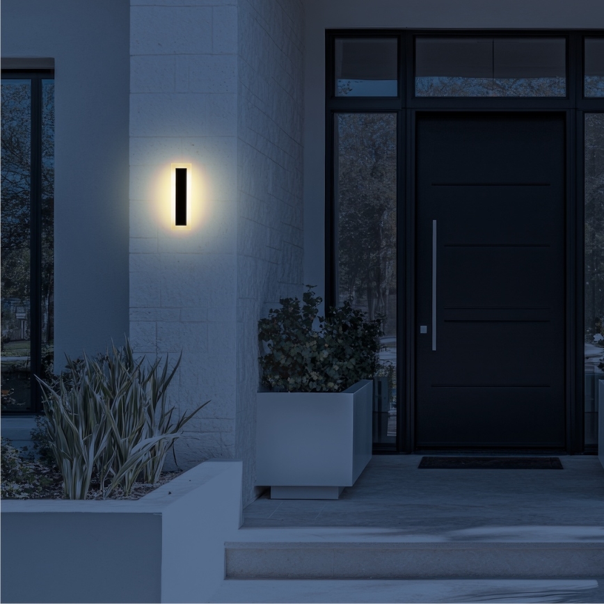 LED āra sienas gaismeklis WOW LED/10W/230V 3000/4000/6500K 30 cm IP54 melns
