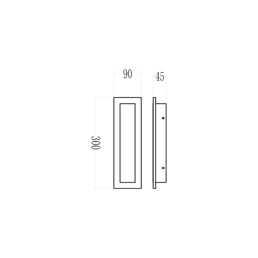 LED āra sienas gaismeklis WOW LED/10W/230V 3000/4000/6500K 30 cm IP54 melns