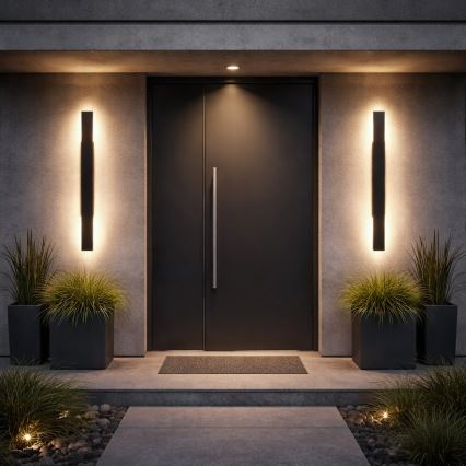 LED āra sienas gaismeklis WOW LED/11W/230V 3000/4000/6000K 60 cm IP54 melns