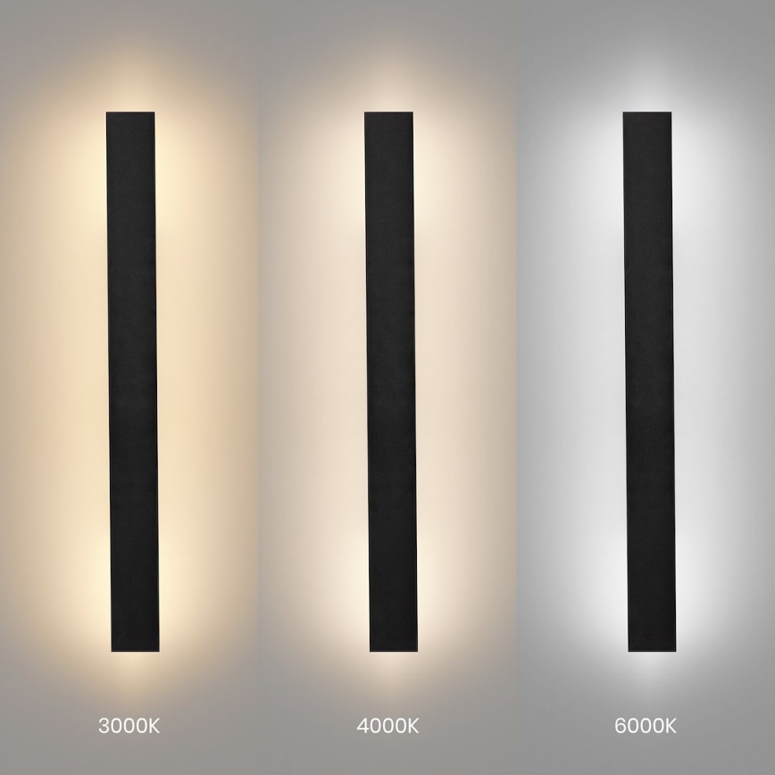 LED āra sienas gaismeklis WOW LED/11W/230V 3000/4000/6000K 60 cm IP54 melns