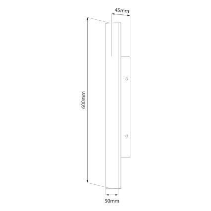 LED āra sienas gaismeklis WOW LED/11W/230V 3000/4000/6000K 60 cm IP54 melns