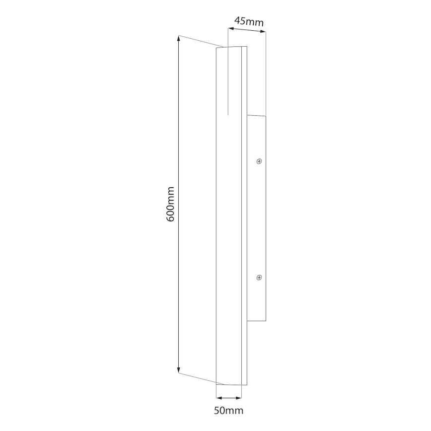 LED āra sienas gaismeklis WOW LED/11W/230V 3000/4000/6000K 60 cm IP54 melns