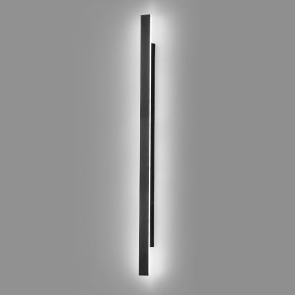 Āra sienas gaismeklis WOW LED/20W/230V 3000/4000/6000K 120 cm IP54 melns
