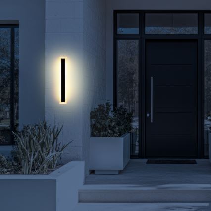 LED āra sienas gaismeklis WOW LED/20W/230V 3000/4000/6500K 60 cm IP54 melns