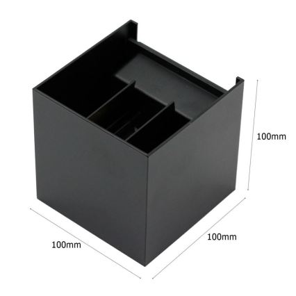 LED Āra sienas lampa  2xLED/3W/230V IP54 melna