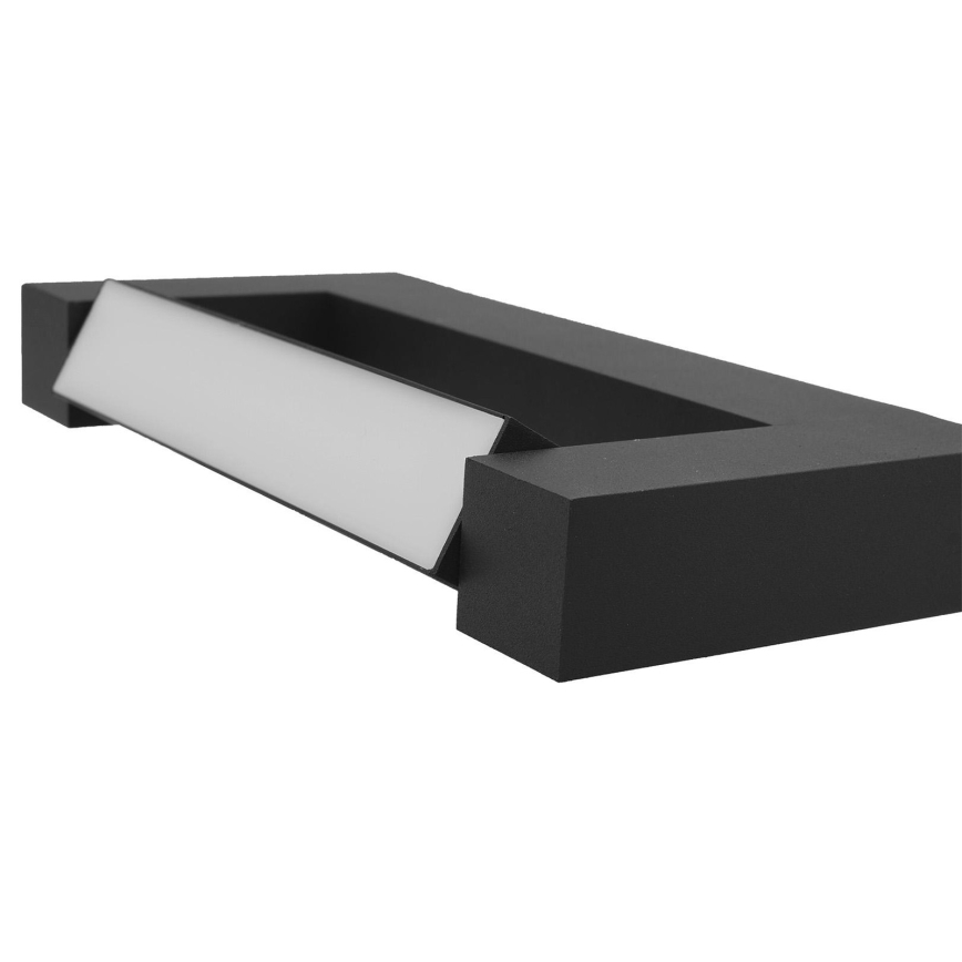 LED Elastīga āra sienas lampa 2xLED/4W/230V IP54 30 cm melna