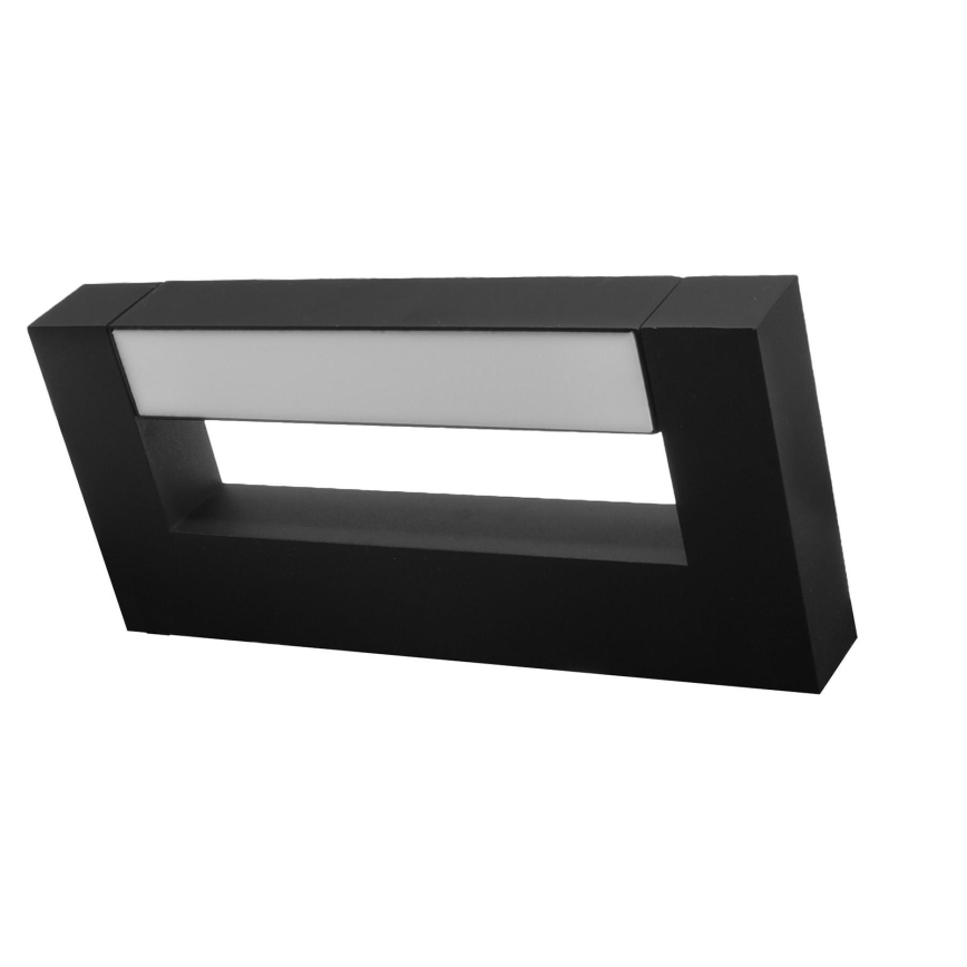 LED Elastīga āra sienas lampa 2xLED/4W/230V IP54 30 cm melna