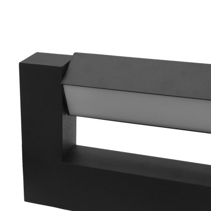 LED Elastīga āra sienas lampa 2xLED/4W/230V IP54 30 cm melna