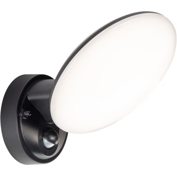 LED āra sienas lampa ar kustības un krēslas sensoru OLAF LED/10W/230V IP44 melna