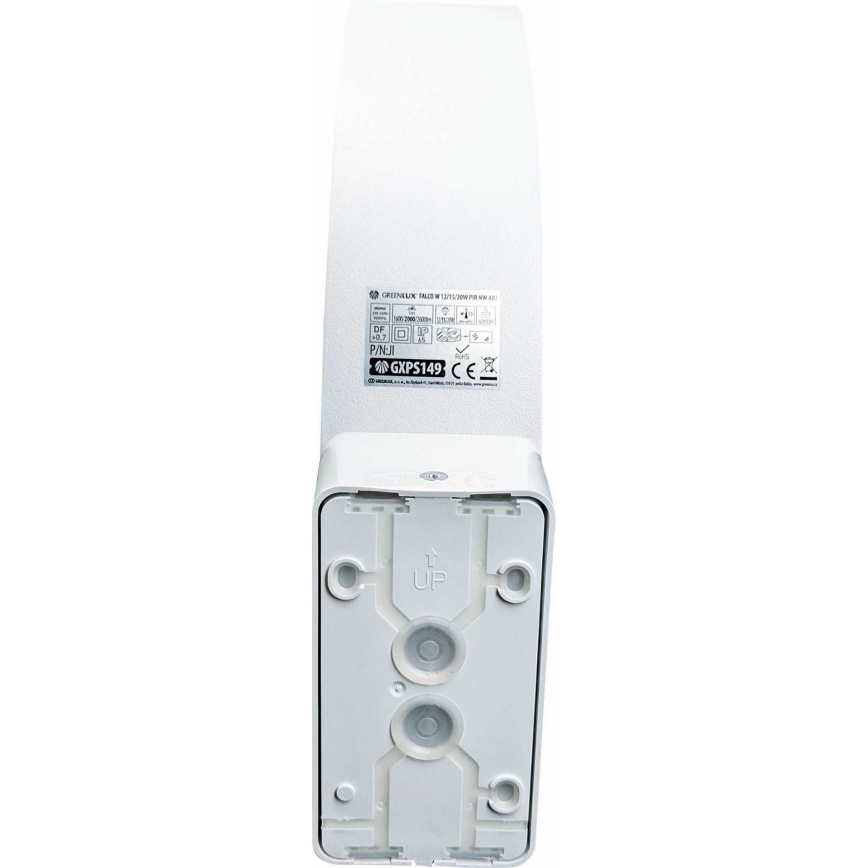 LED Dimmable āra sienas lampa ar kustību un krēslas sensoru LED/12/15/20W/230V IP65 balta