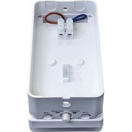 LED Dimmable āra sienas lampa ar kustību un krēslas sensoru LED/12/15/20W/230V IP65 balta