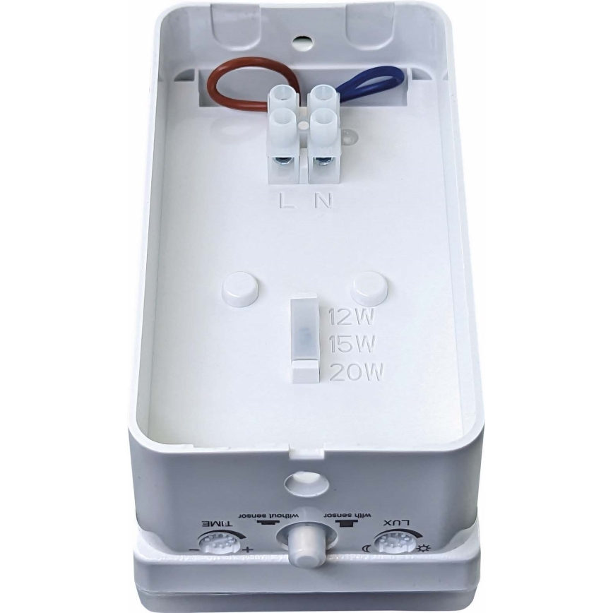 LED Dimmable āra sienas lampa ar kustību un krēslas sensoru LED/12/15/20W/230V IP65 balta